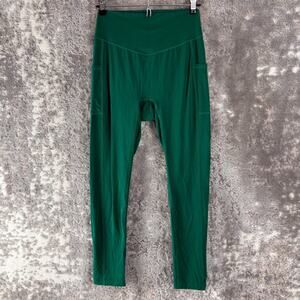 Sylvendel Size M Hemp Yard Stretch Flat Front Leggning Green Casual Pull On Pant